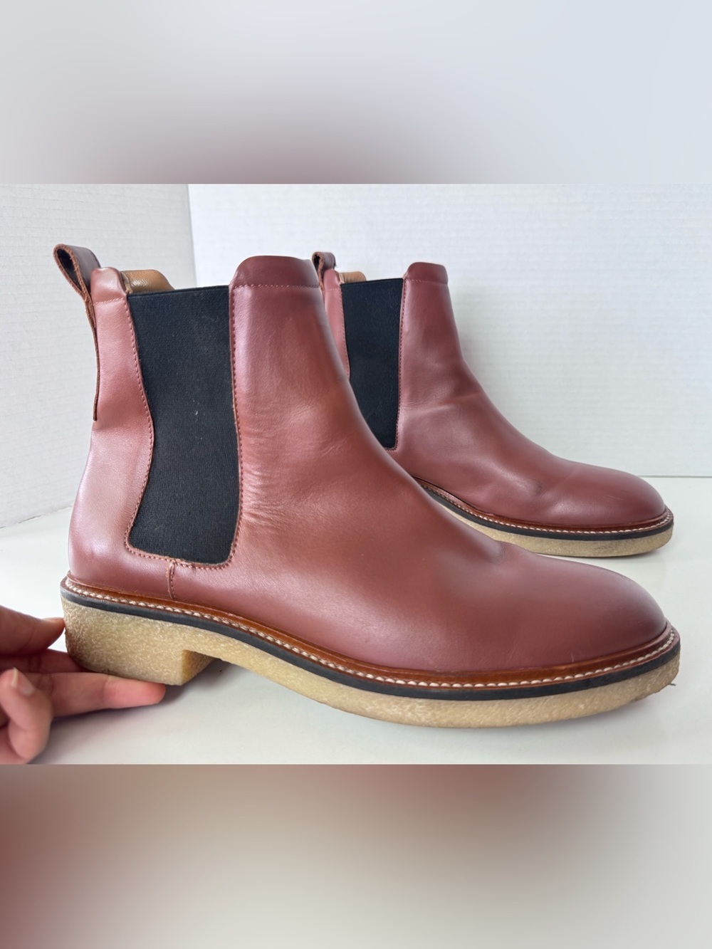 Everlane The Chelsea Boot Leather Tobacco Brown Women’s Size 9.5 - Picture 6 of 12